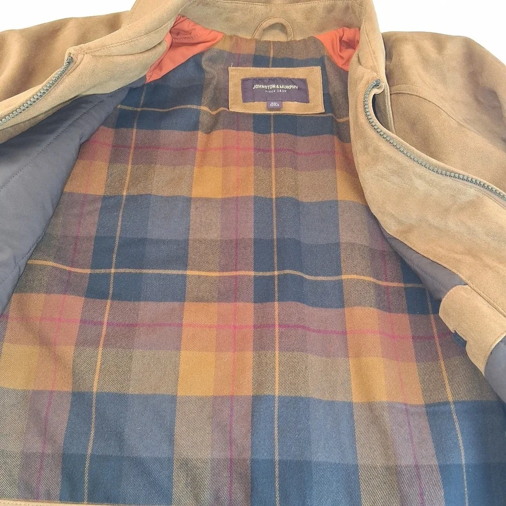 Men's Johnson & Murphy Faux-Suede Full-Zip Size 2XL